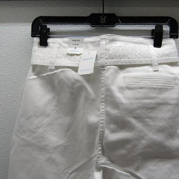 NEW J MCLAUGHLIN Womens Hendrix Tie Belt Denim Jeans White Size 6 - Picture 12 of 12